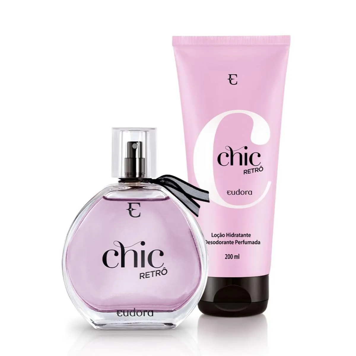 Eudora Combo Chic Retrô: Desodorante Colônia 95Ml + Loção Hidratante Desodorante Corporal 200Ml