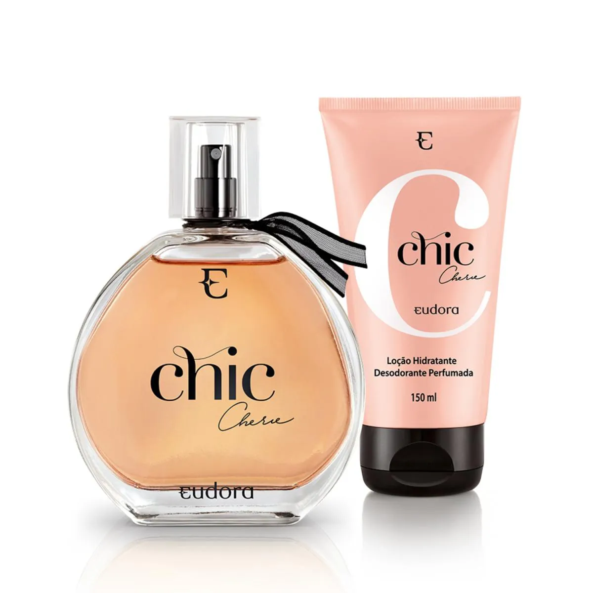 Kit Chic Chérie Eudora Feminino Deo Colônia 95ml + Loção Hidratante Desodorante Corporal 150ml