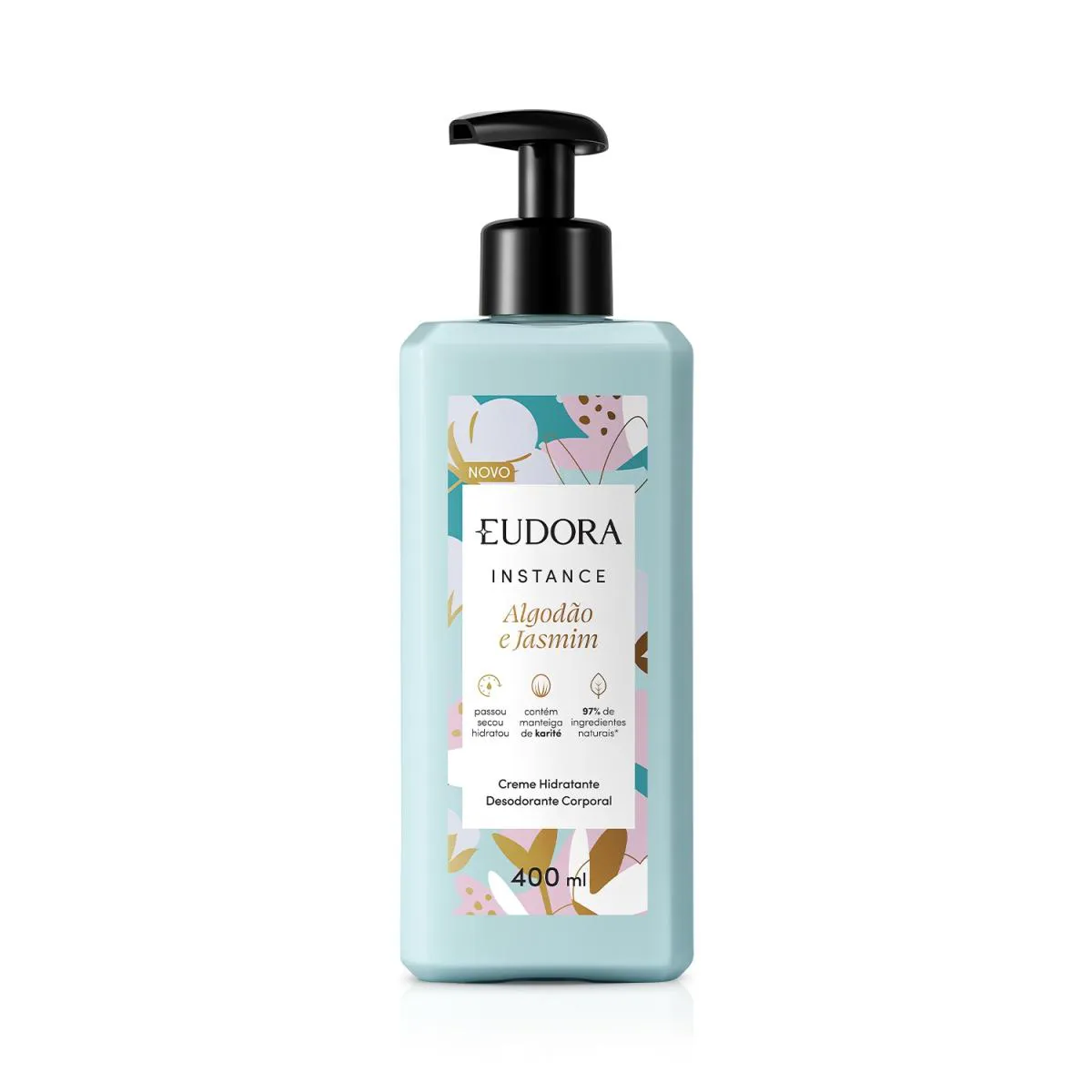 Creme Hidratante Desodorante Corporal Instance Algodão E Jasmim 400Ml