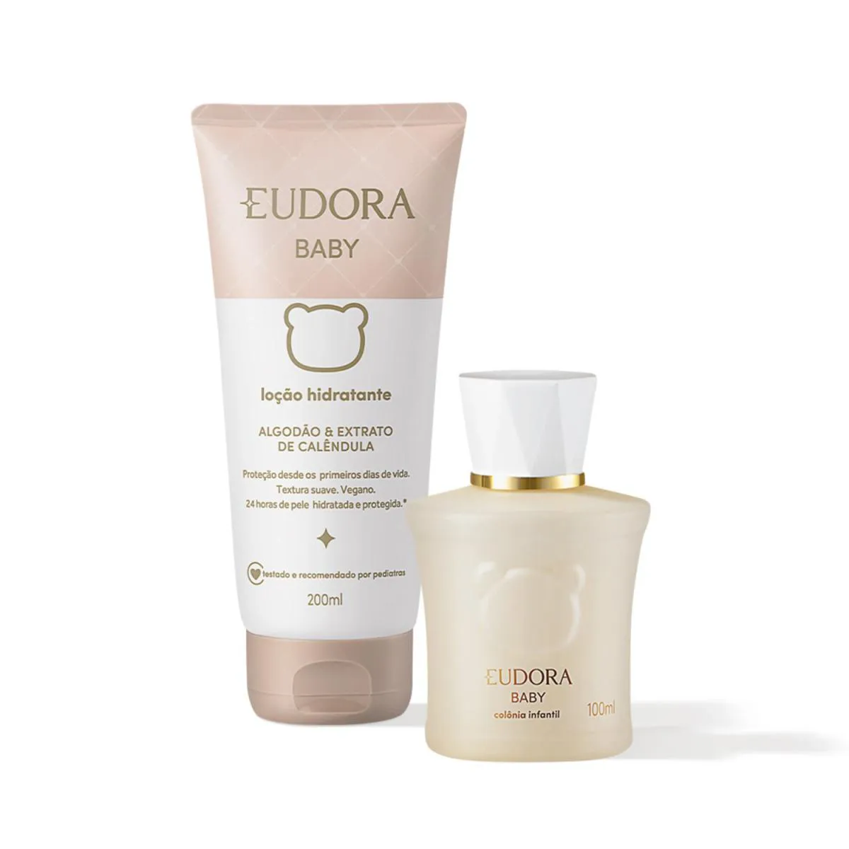 COMBO EUDORA BABY: ÁGUA DE COLôNIA 100ML + LOçãO HIDRATANTE 200ML