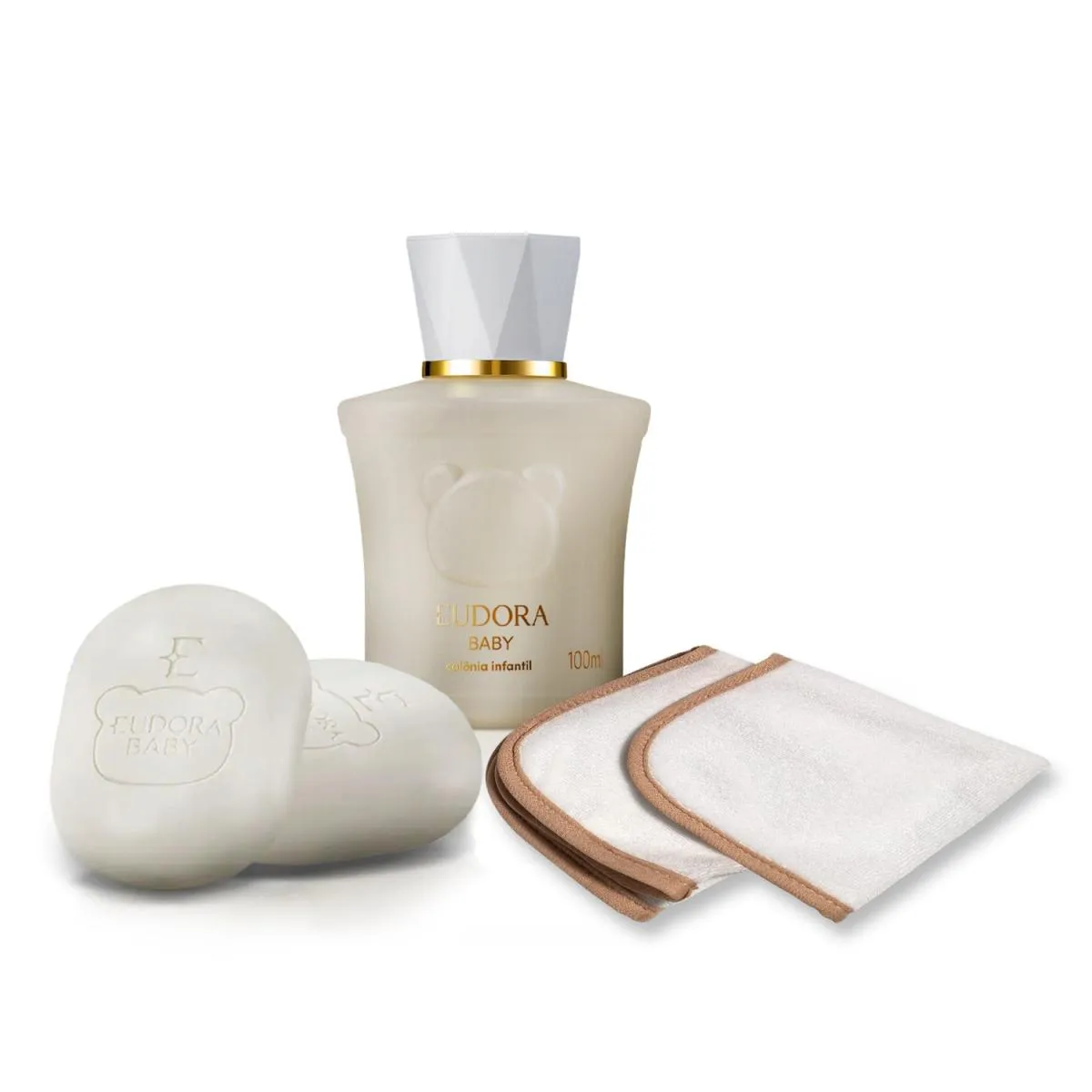 Eudora Kit Baby: Água De Colônia 100Ml + Sabonete Em Barra 2X85G + Toalhinhas