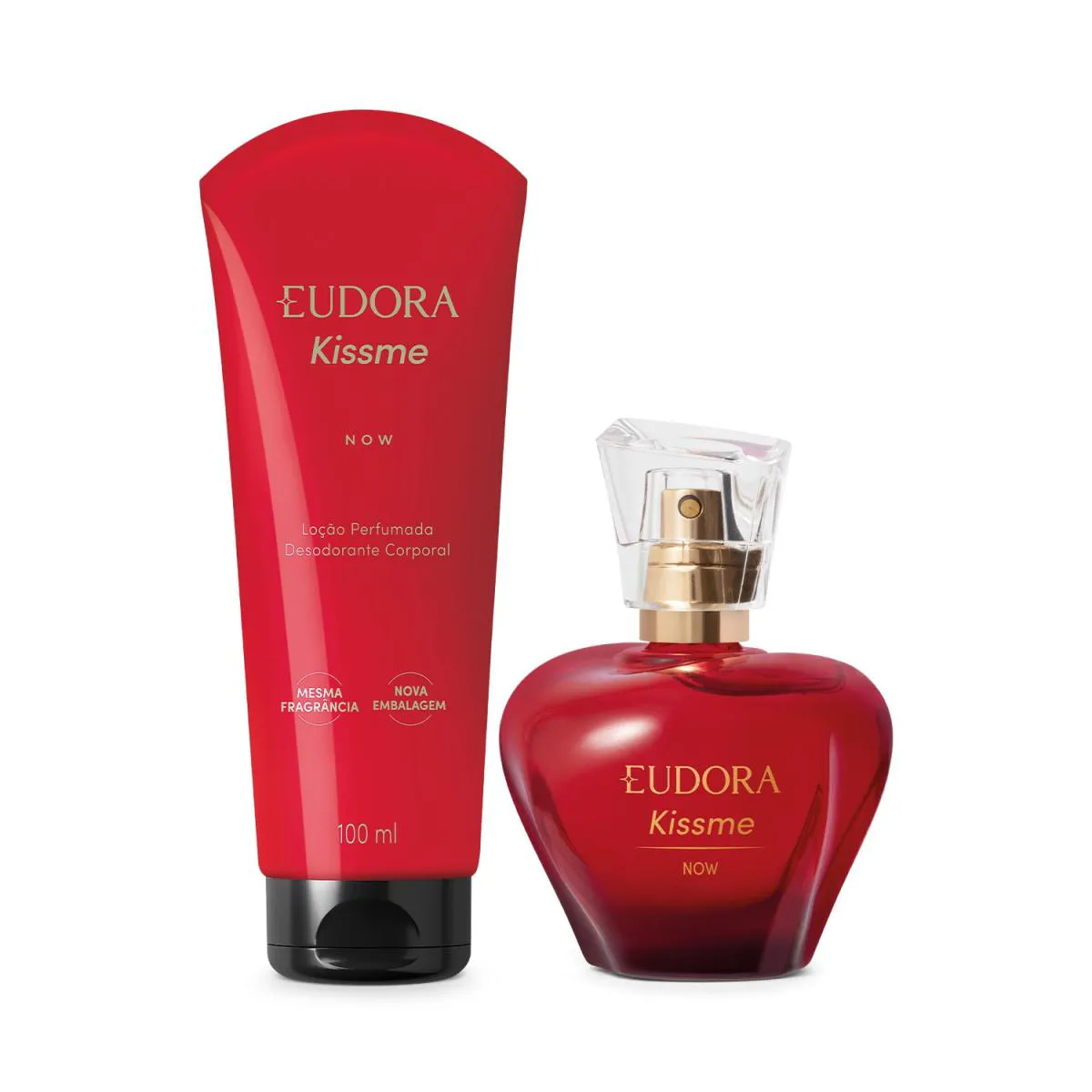 Eudora Kit Kiss Me Now: Desodorante Colônia 50Ml + Loção Perfumada Corporal 100Ml