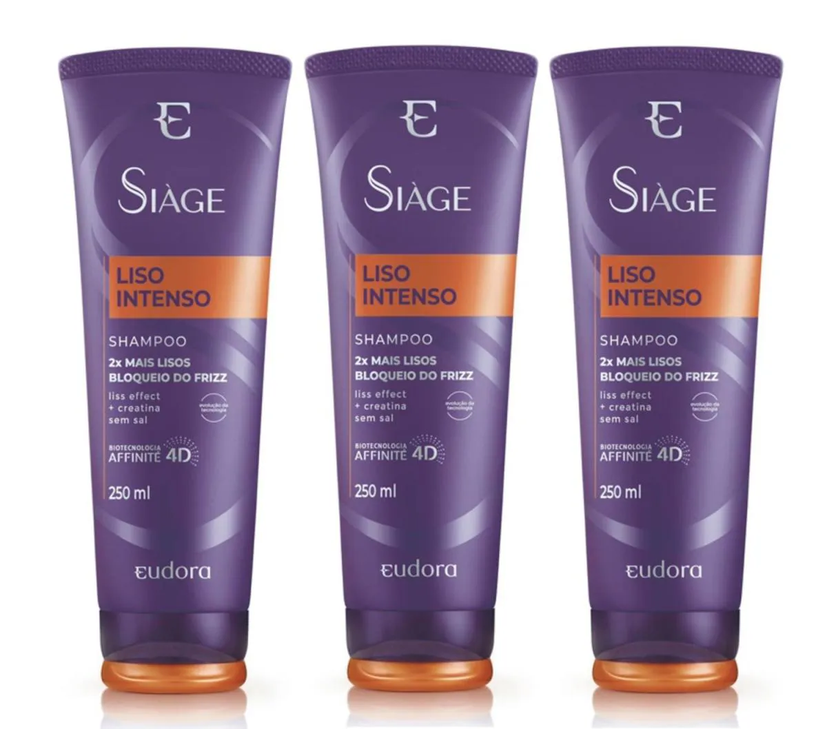 KIT SIàGE LISO INTENSO SHAMPOO 3 UNIDADES NOVA VERSãO