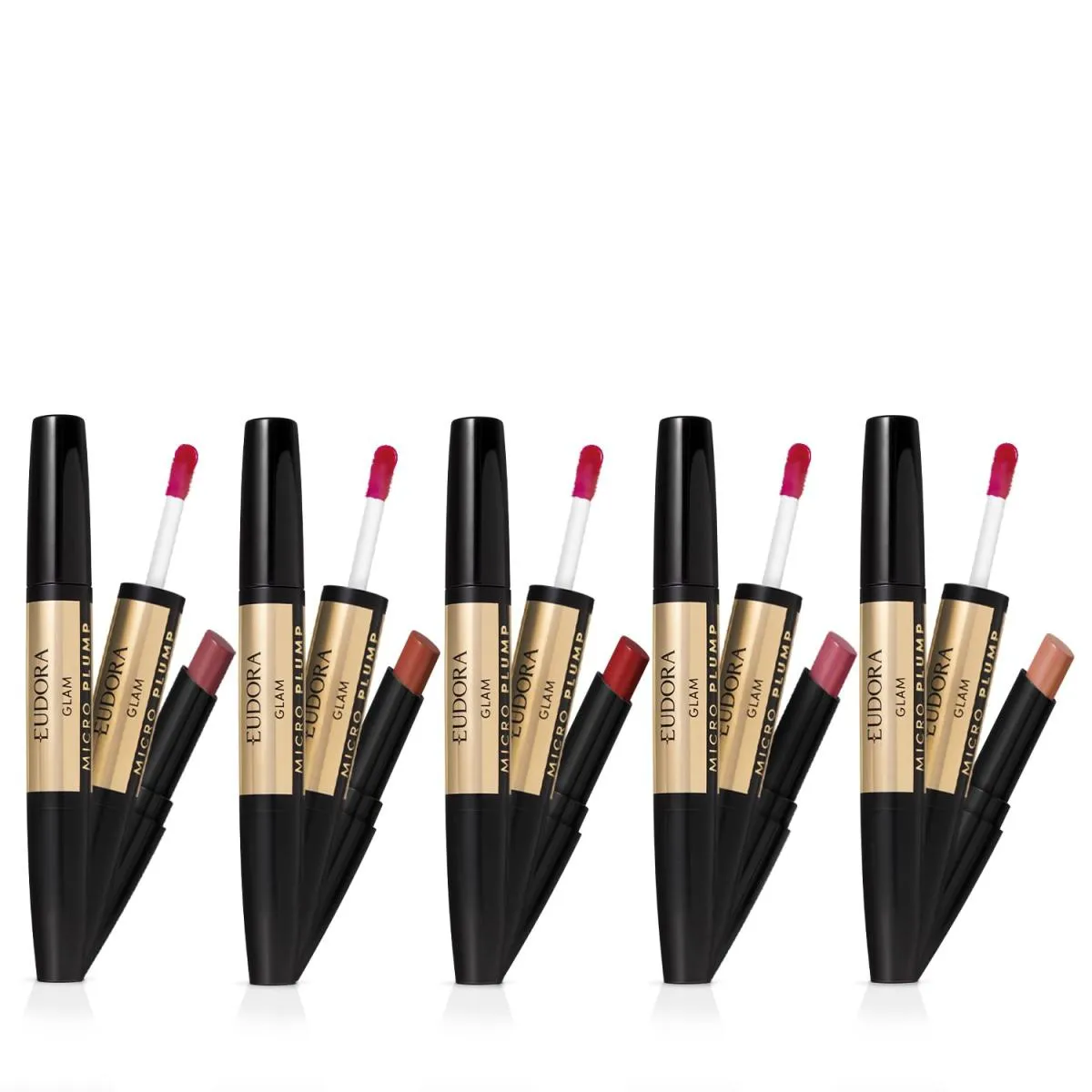 Eudora Kit Batom Glam Micro Plump (5 Itens)