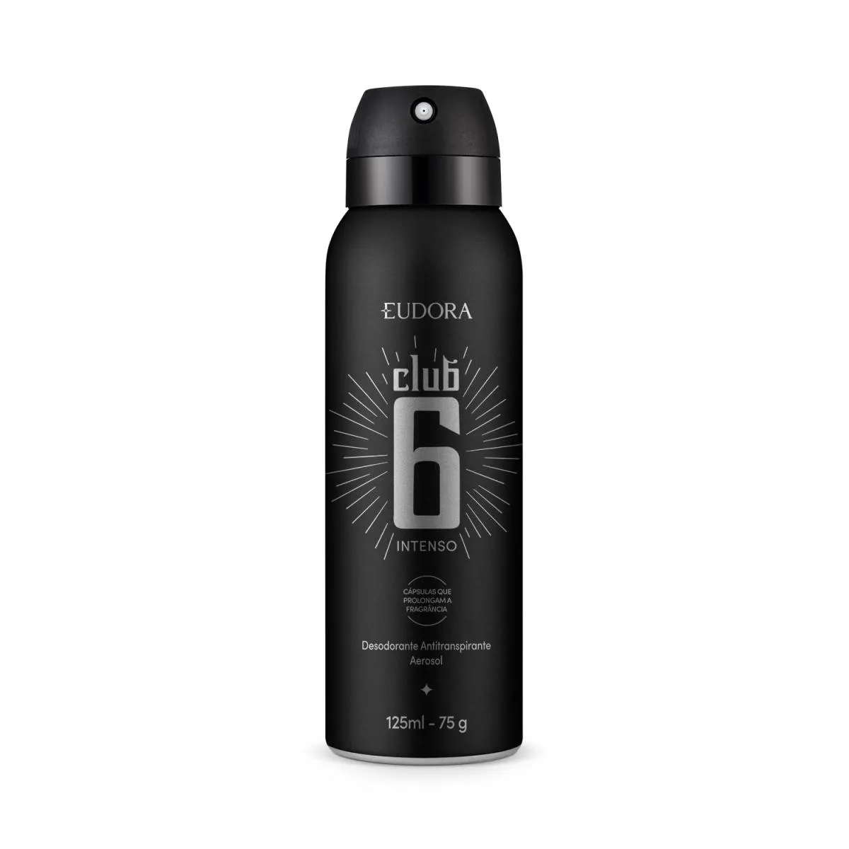 Desodorante Antitranspirante Aerosol Eudora Club 6 Intenso Feminino 125Ml