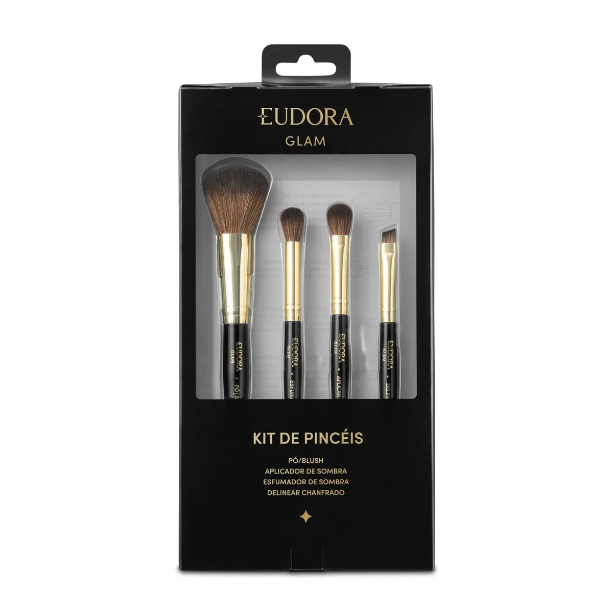 Kit Eudora Glam Pincéis Para Presente (4 Produtos)