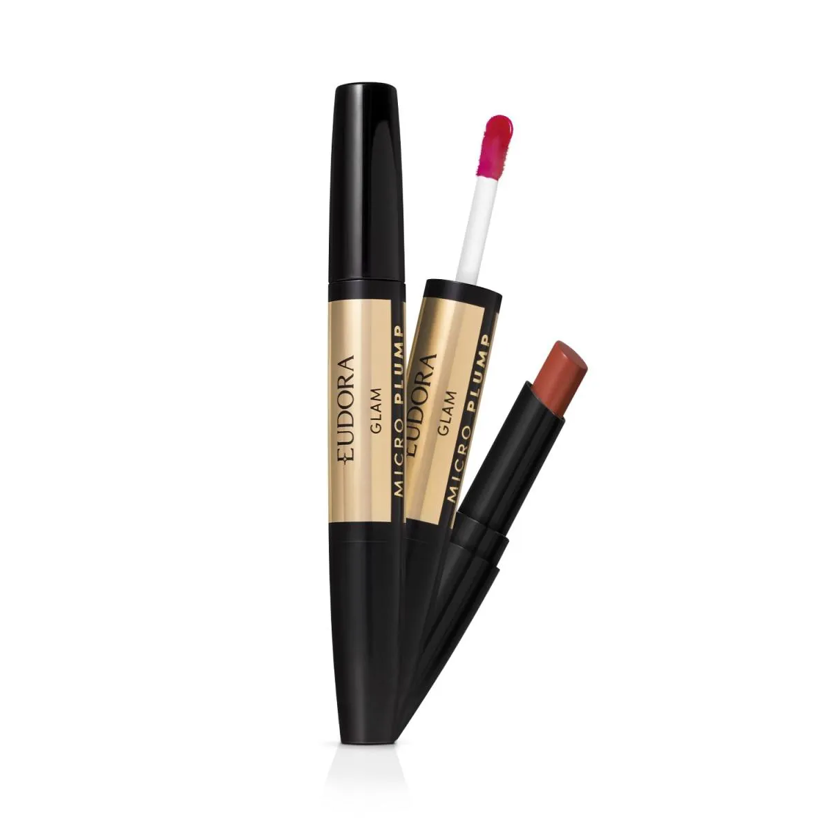 Eudora Glam Micro Plump Batom Duo Terracota Retrô 1,8G