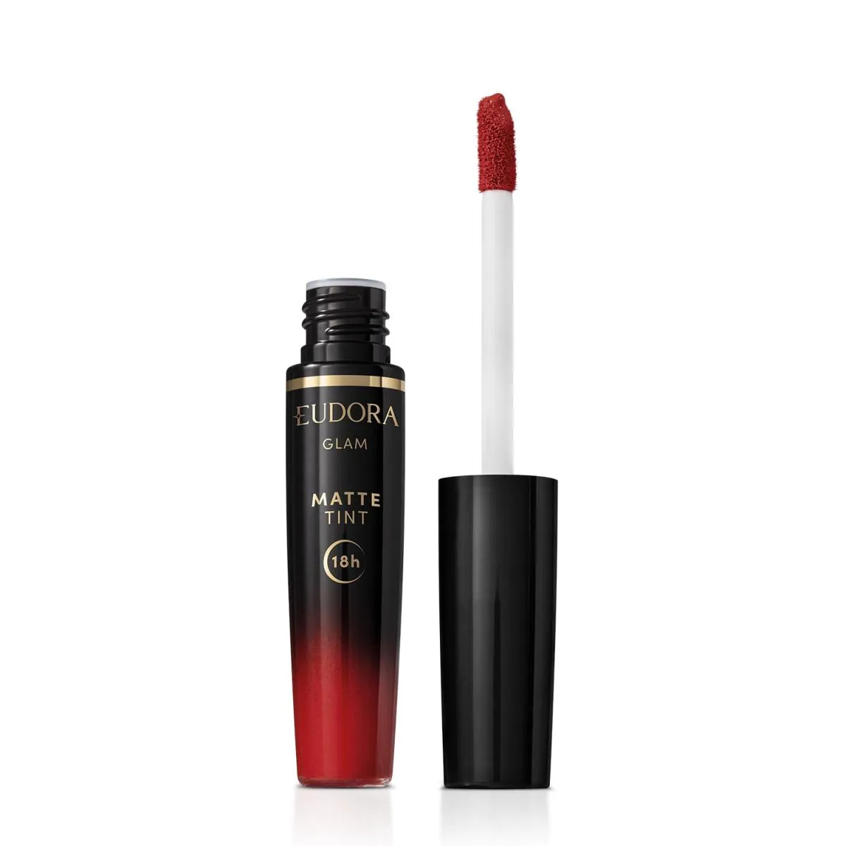 Batom Mate Líquido Eudora Glam Vermelho Radiante 4G