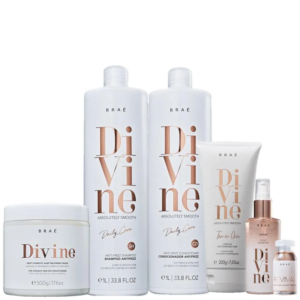 Kit Braé Divine Mega Tratamento Capilar Power Dose (6 Produtos)