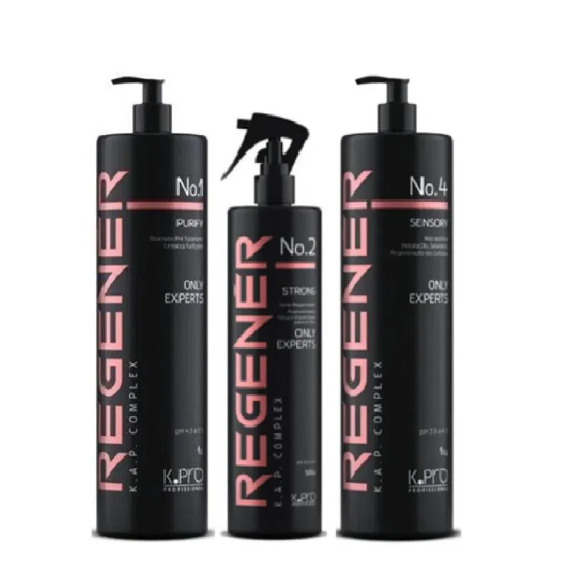 KIT K.PRO PROFISSIONAL REGENéR Nº 1 PURIFY + SPRAY Nº2 REGENERADOR +  Nº 4 SENSORY  (3 PRODUTOS)