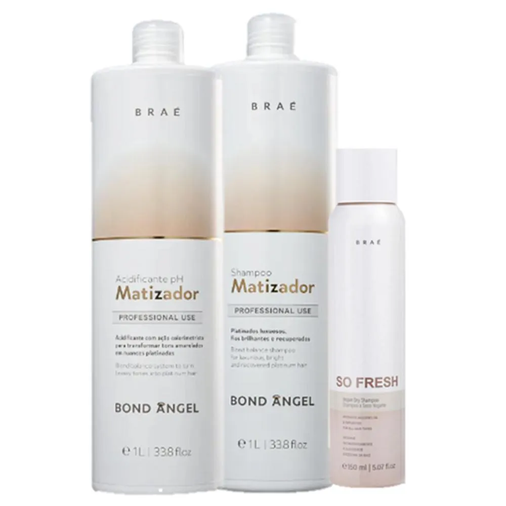 Shampoo Vegano Matizador Braé Bond Angel Neutralização do Amarelado 150ml