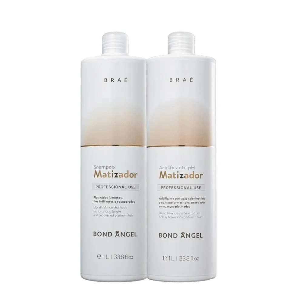 Kit Braé Bond Angel Matizador - Shampoo 1L + Condicionador 1L