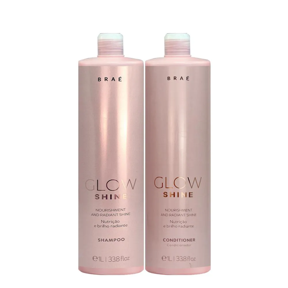 Kit Braé Glow Shine - Shampoo 1L + Condicionador 1L