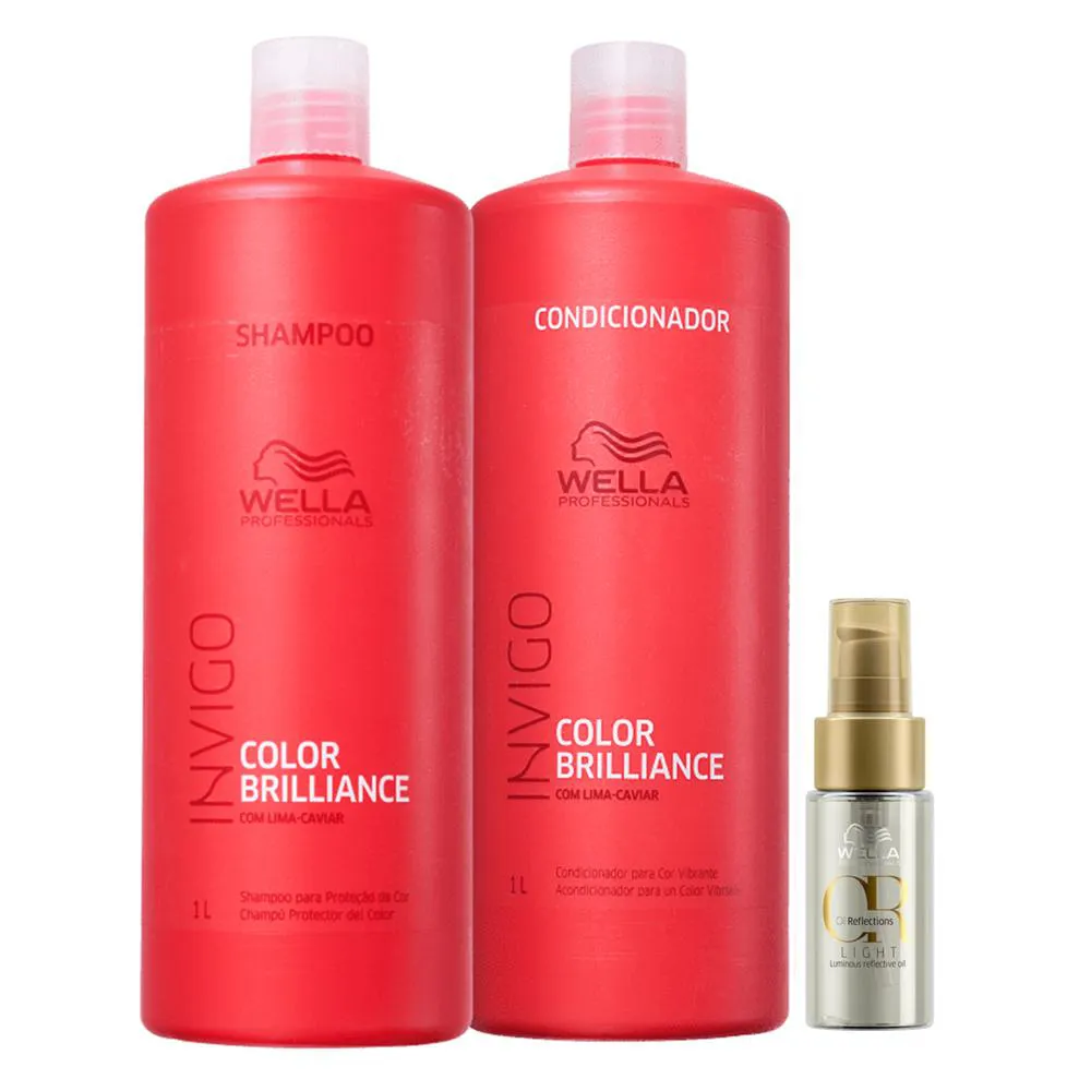 Wella Professionals Invigo Color Brilliance Light Salon (3 Produtos)