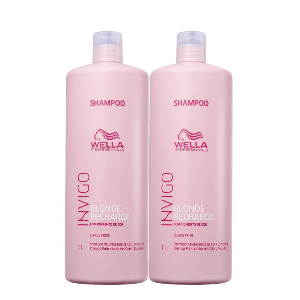Kit Wella Professionals Invigo Blonde Recharge - Shampoo 1L (2 Unidades)