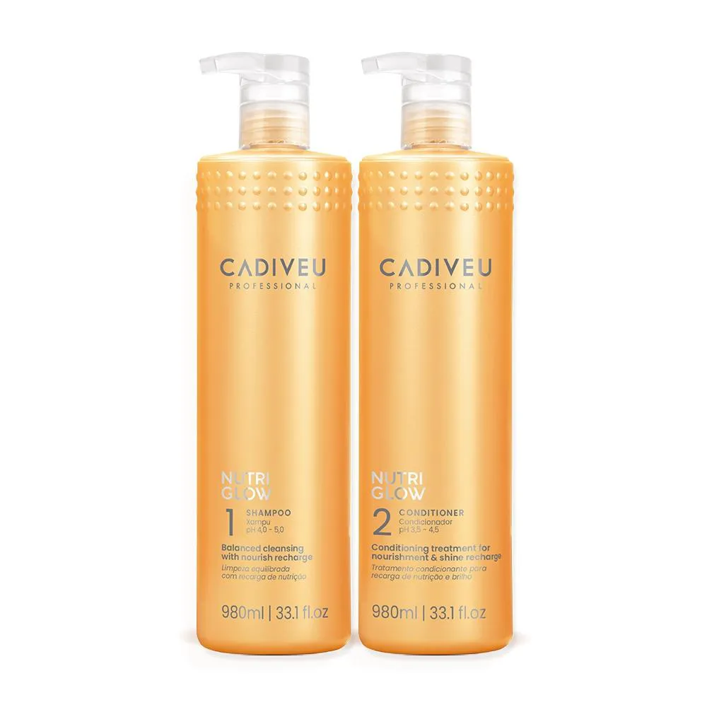 KIT CADIVEU PROFESSIONAL NUTRI GLOW DUO LITRO (2 PRODUTOS)