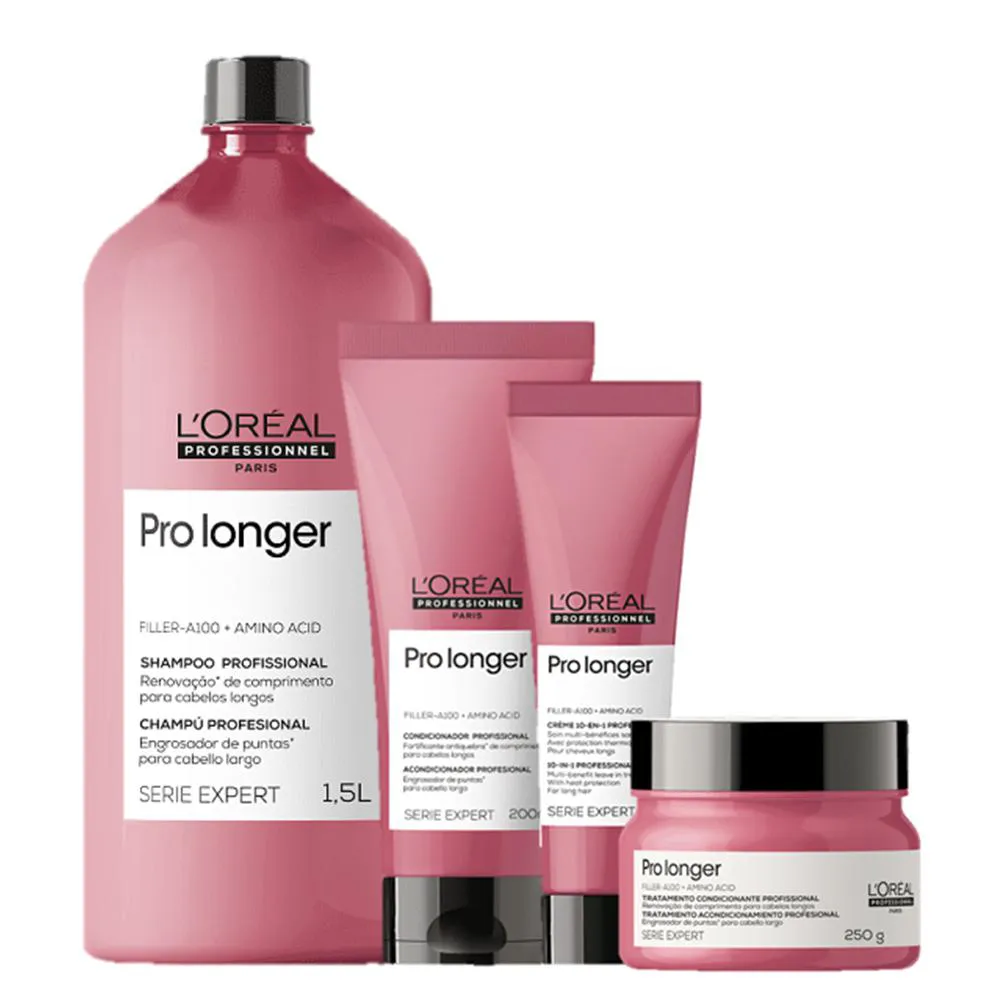 Loreal Professionnel Serie Expert Pro Longer Shampoo 1500ml Condicionador 200ml E Leave - In 150ml