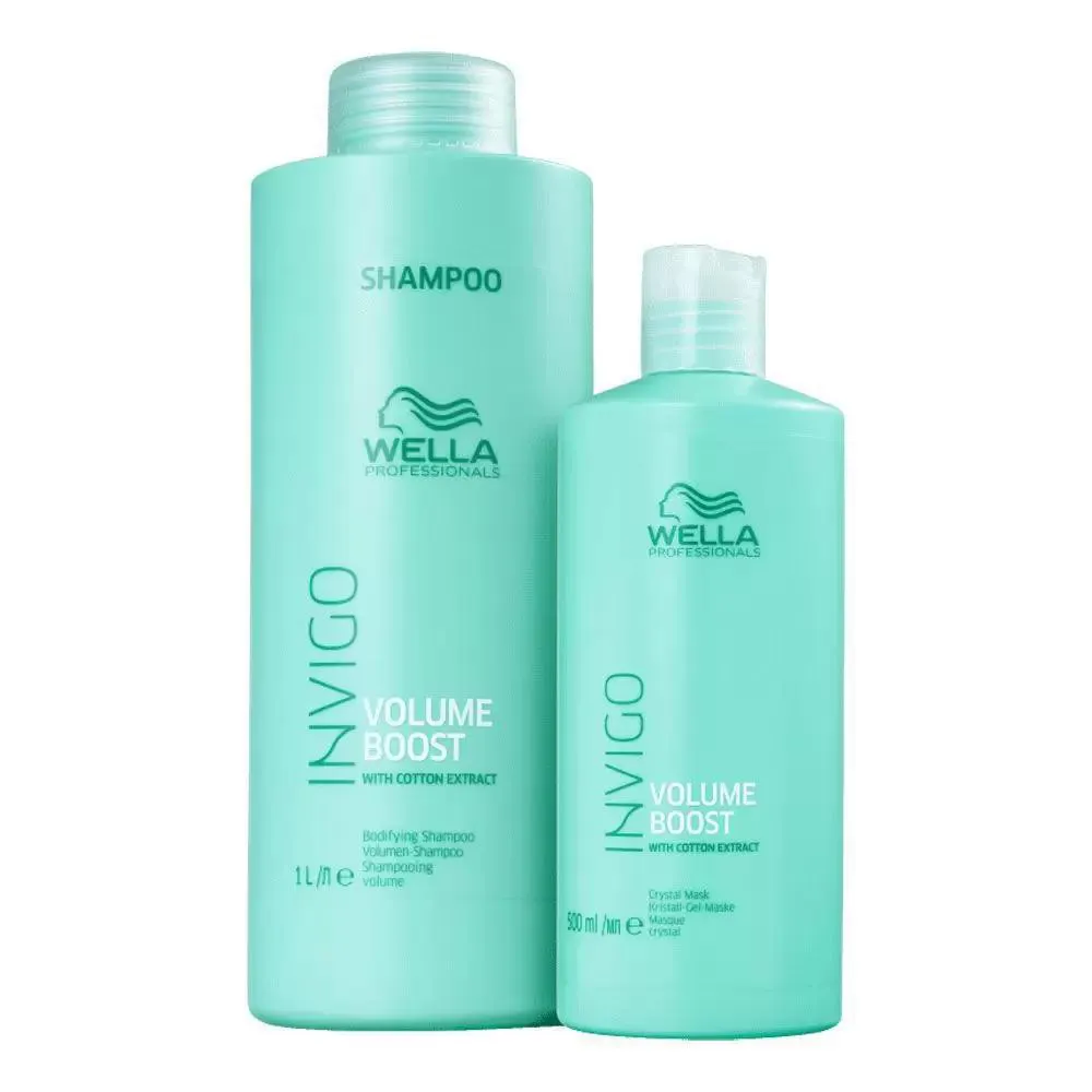 Wella Professionals Invigo Volume Boost - Shampoo 1L +Crystal Mask 500ml