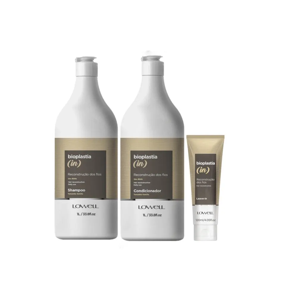 KIT LOWELL BIOPLASTIA (IN) RECONSTRUTOR (3 PRODUTOS)