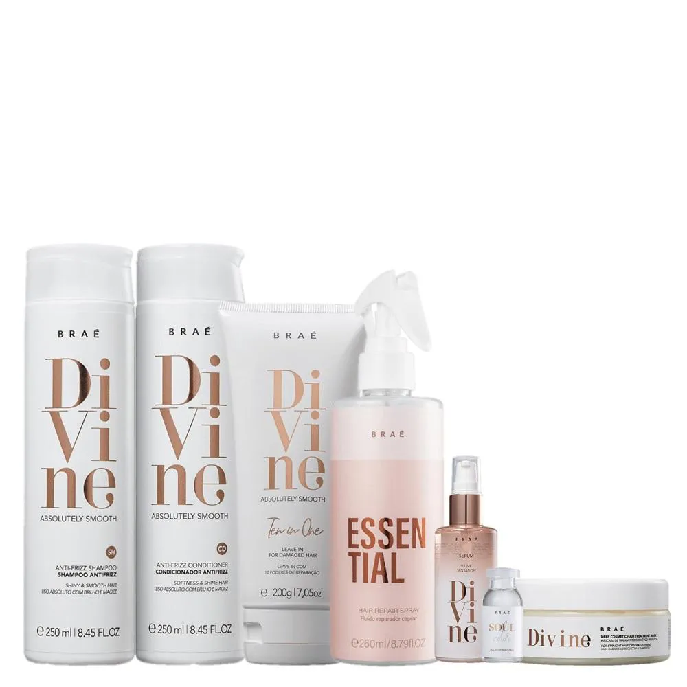 Kit Braé Divine Color Booster Hiper Tratamento Capilar (7 Produtos)