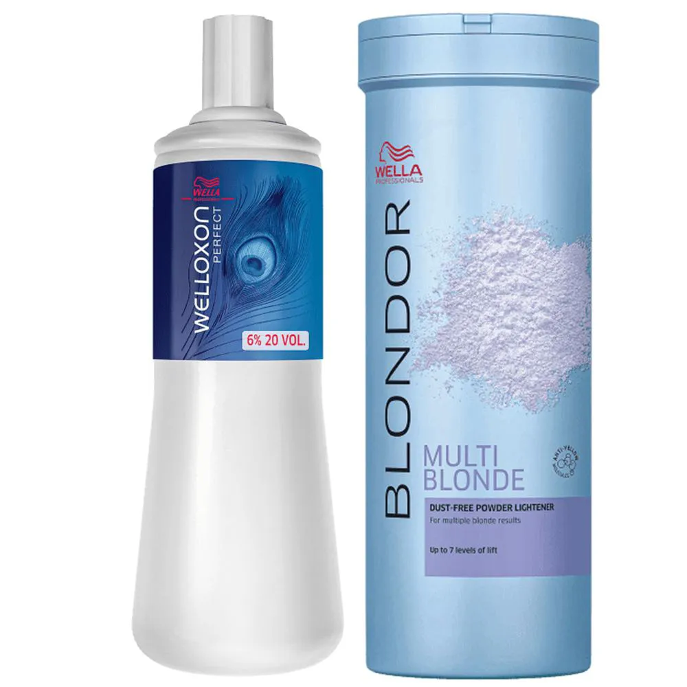 Kit Wella Blondor Pó Descolorante 400G+Oxigenada 20V 1L