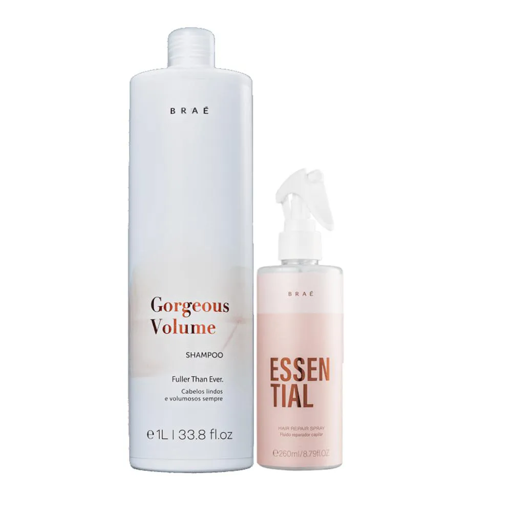Braé Gorgeous Volume - Shampoo 1L +Essential 260ml
