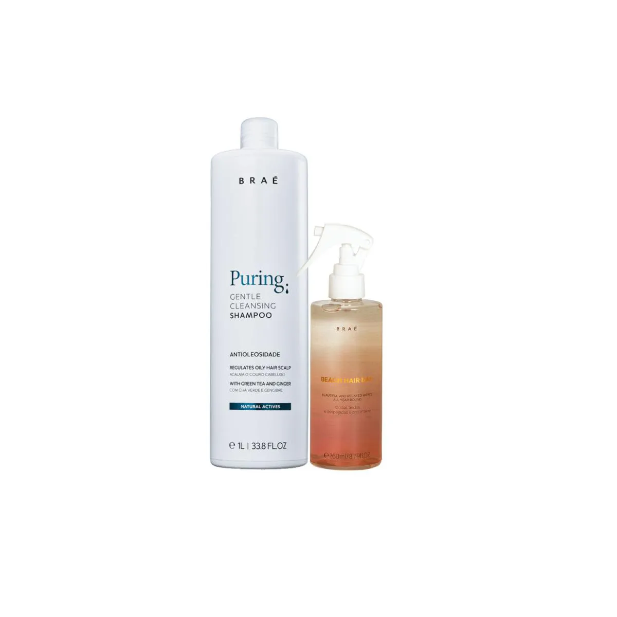 Kit Braé Puring Salon Beach Hair (2 Produtos)