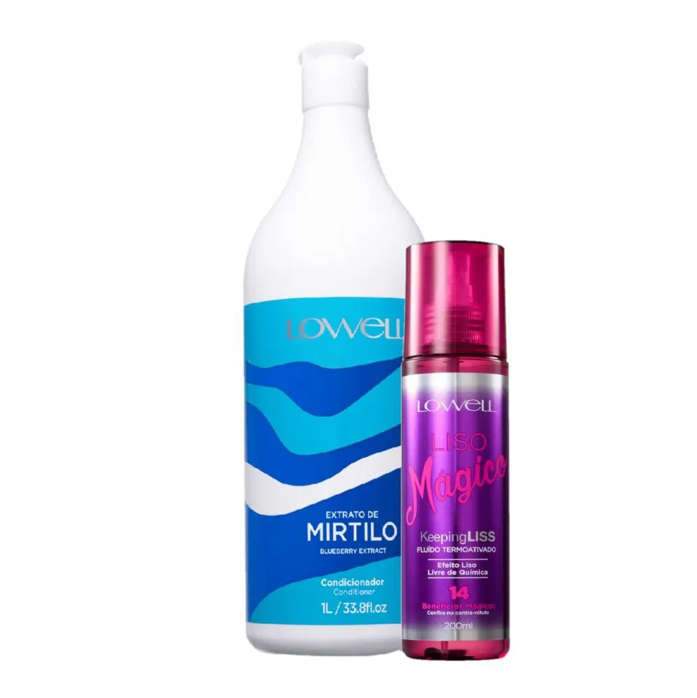KIT LOWELL EXTRATO DE MIRTILO SALON HIDRATAçãO TERMOATIVADA (2 PRODUTOS)