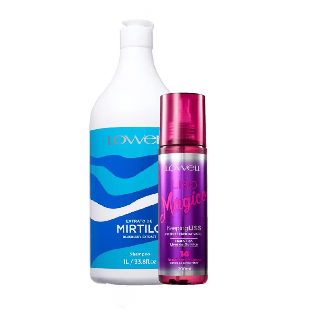 KIT LOWELL EXTRATO DE MIRTILO SALON LIMPEZA TERMOATIVADA (2 PRODUTOS)