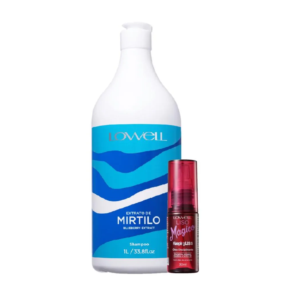 KIT LOWELL EXTRATO DE MIRTILO SALON LIMPEZA MAGICA (2 PRODUTOS)