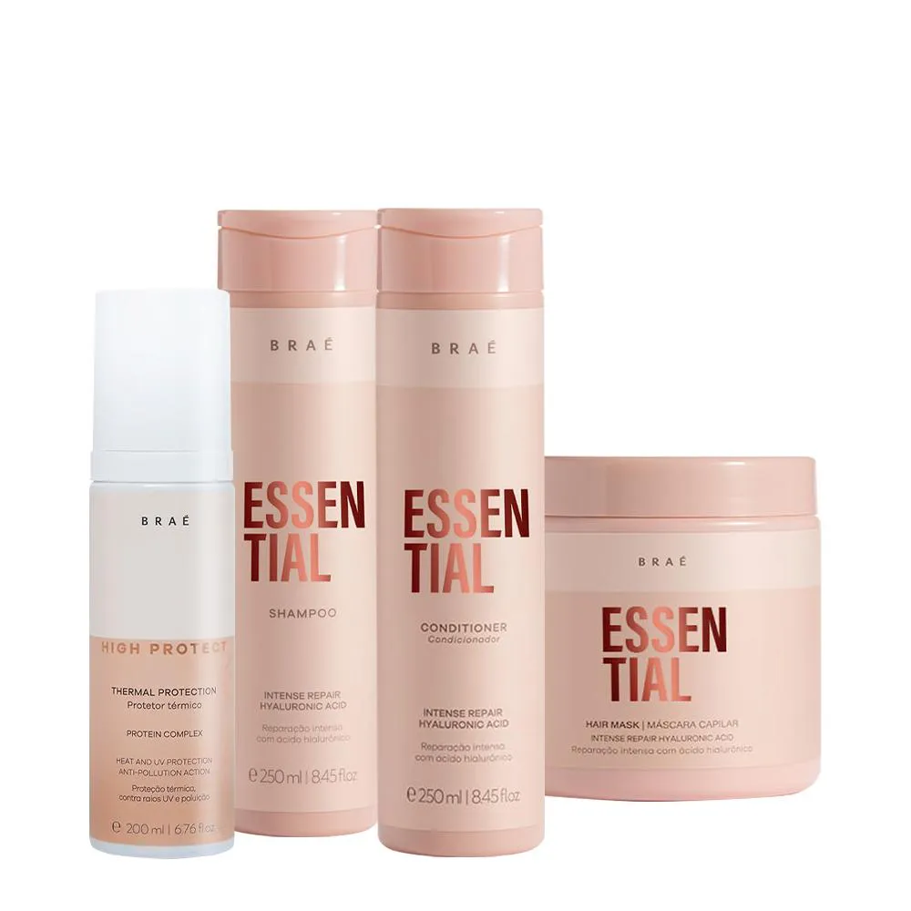 Kit Braé High Protect Thermal  Duo Essential  E Máscara Grande (4 Produtos)