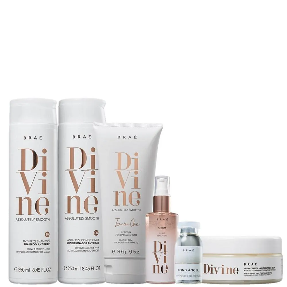 Kit Braé Divine Anti Frizz Cabelos Loiros (6 Produtos)