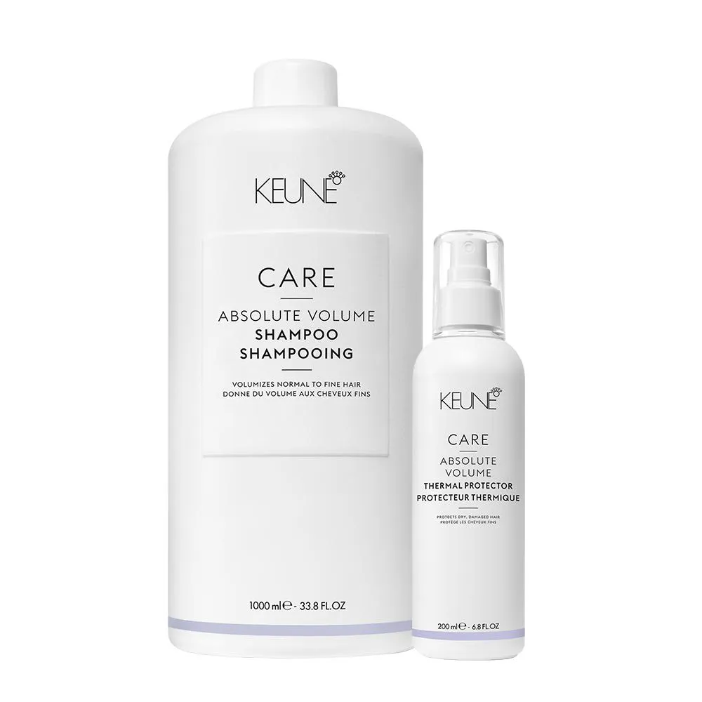 Kit Keune Care Absolute Volume Shampoo Litro Protector (2 Produtos)