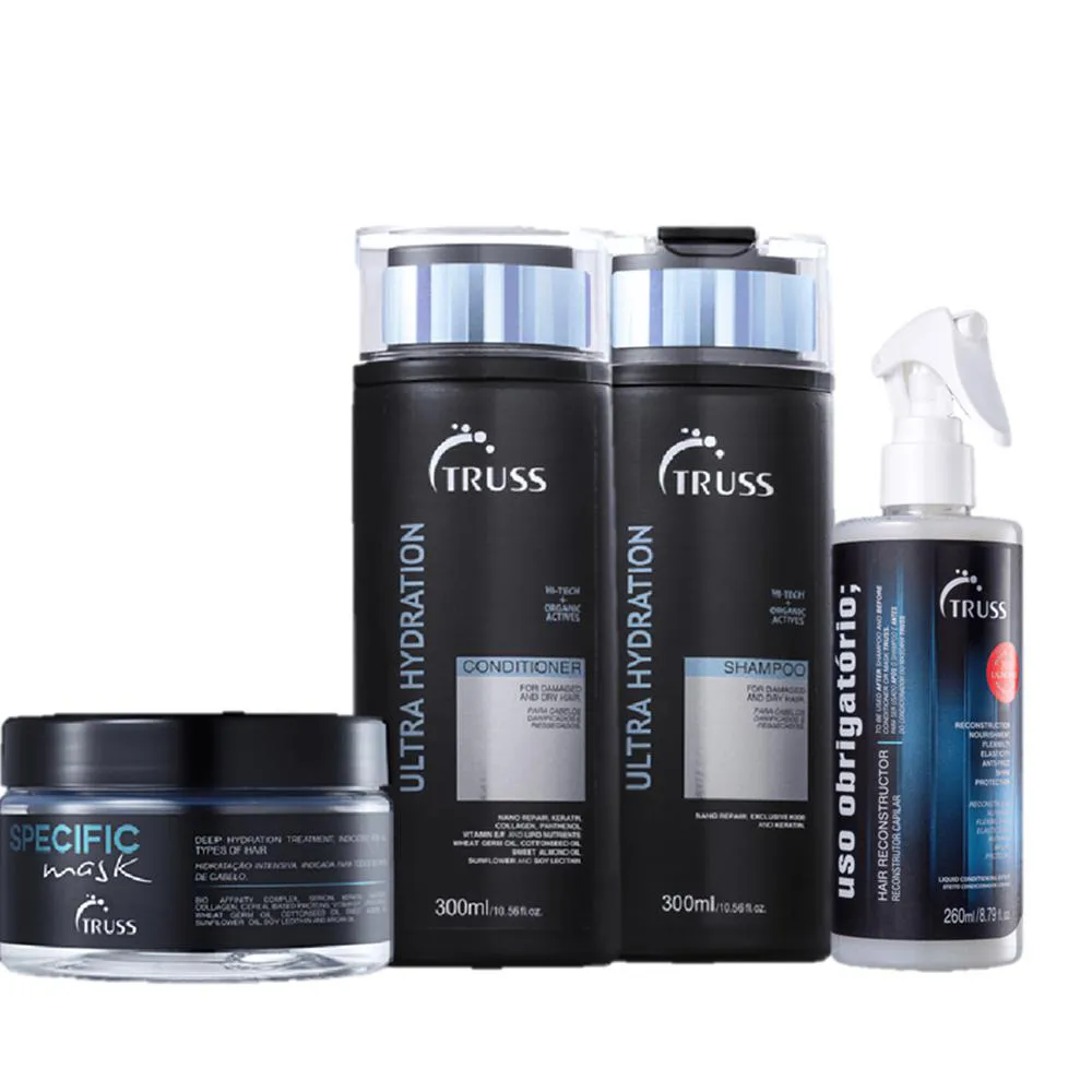 Truss Ultra Hydration - Shampoo+Condicionador 300ml+Mascara Specific 180G+Uso Obrigatório 260ml