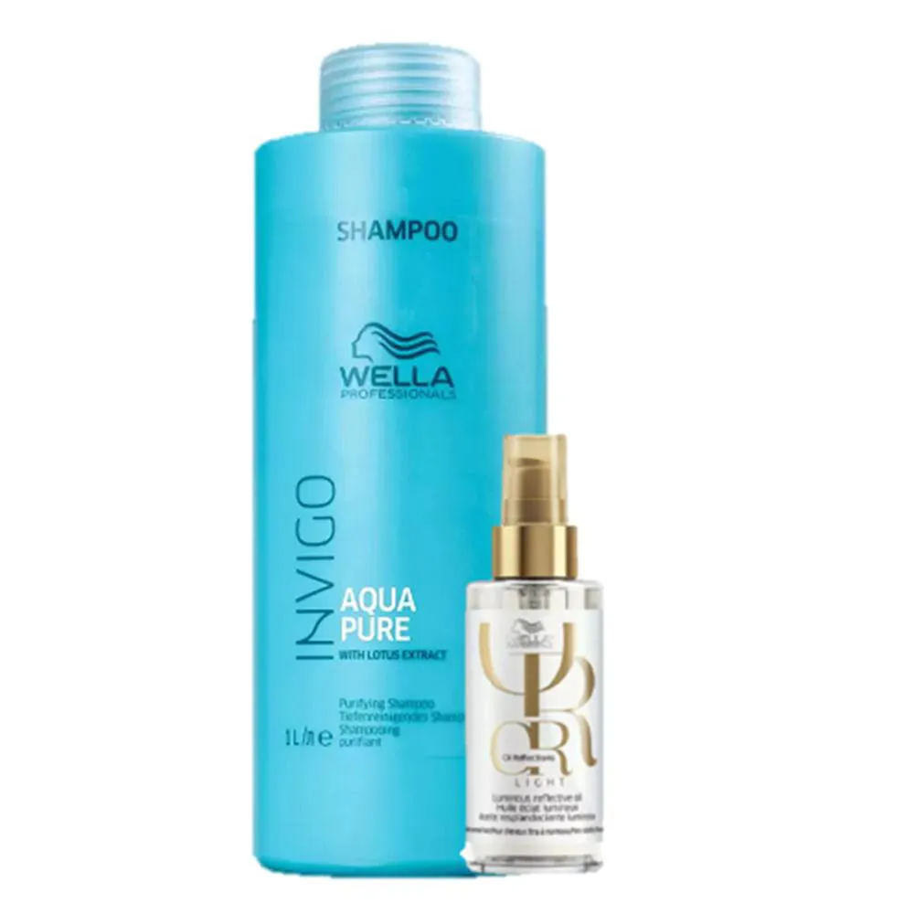 Wella Professionals Invigo Balance Acqua Pure Shampoo Antirresiduos 1L E Oil Reflections Light 100ml