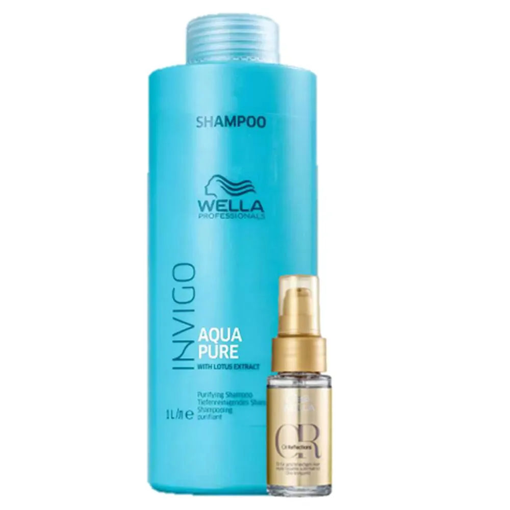 Wella Professionals Invigo Balance Acqua Pure Shampoo Antirresiduos 1L E Oil Reflections 30ml