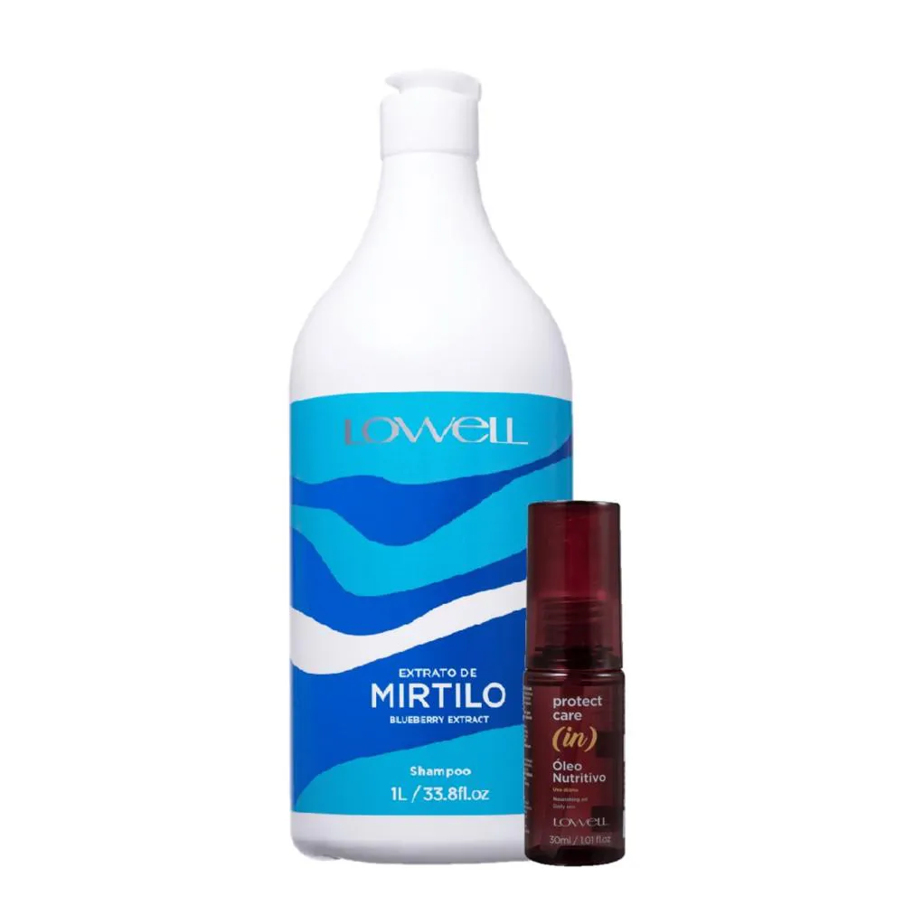 KIT LOWELL EXTRATO DE MIRTILO SALON LIMPEZA NUTRITIVA (2 PRODUTOS)