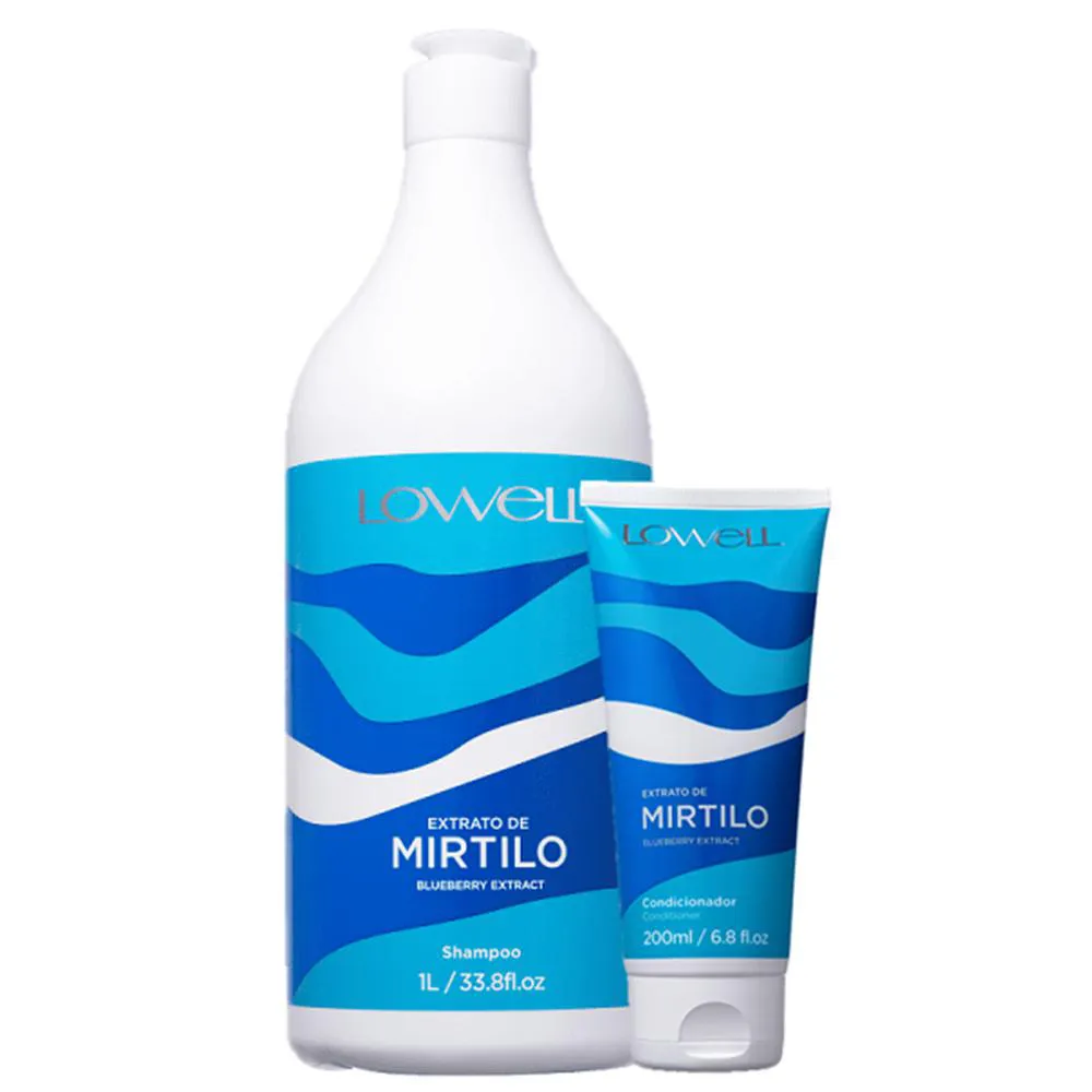 LOWELL EXTRATO DE MIRTILO SHAMPOO 1L E CONDICIONADOR 200ML