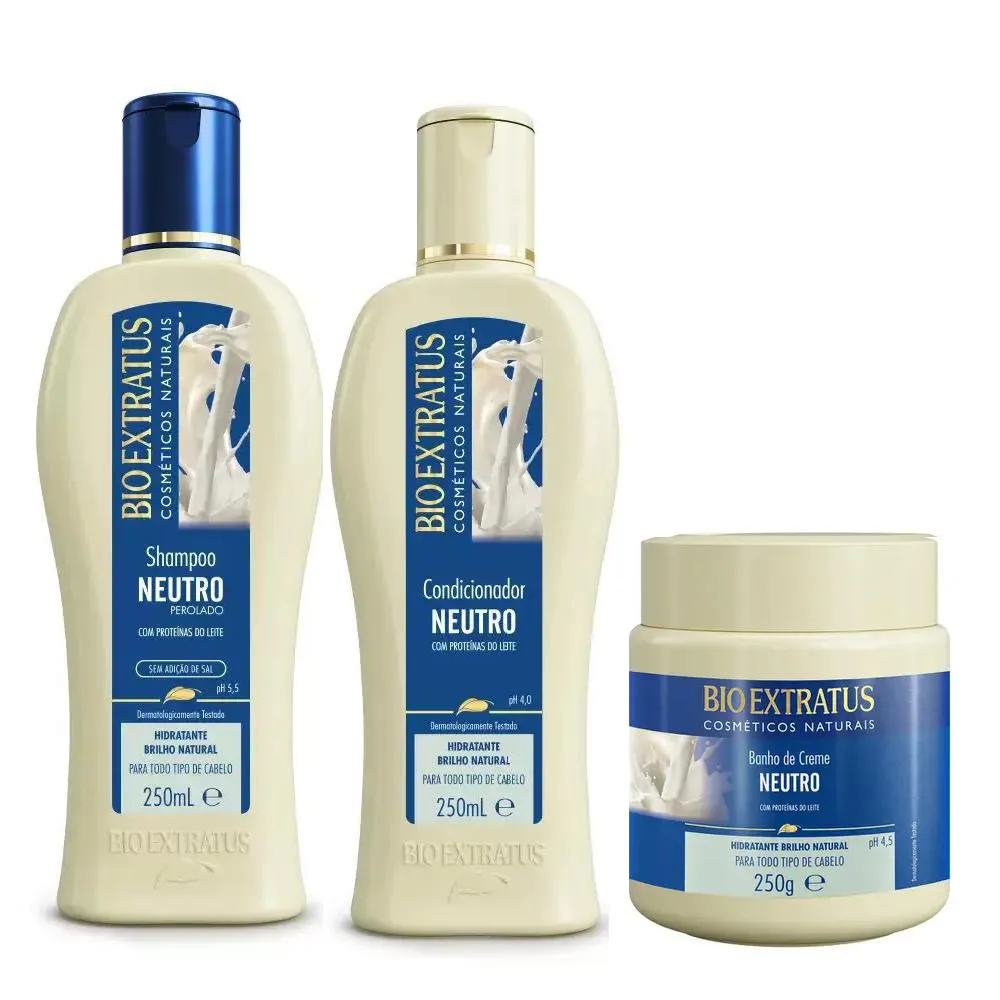 Kit Bio Extratus Neutro Proteínas Do Leite 250ml ( 3 Produtos )