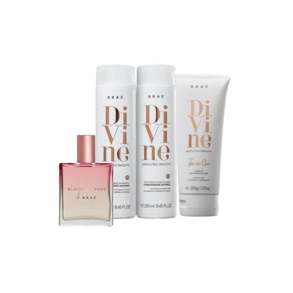 Kit Braé Divine Blooming Rose Ten In One (4 Produtos)