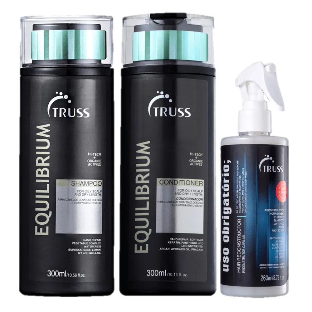 Kit Shampoo + Condicionador + Uso Obrigatório - Truss Equilibrium