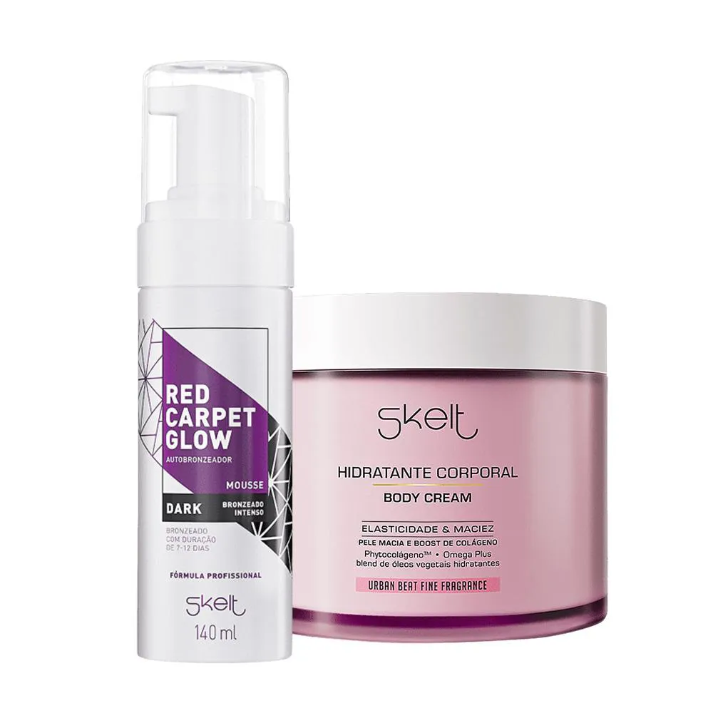 KIT SKELT RED CARPET GLOW HIDRATANTE CORPORAL URBAN DARK (2 PRODUTOS)