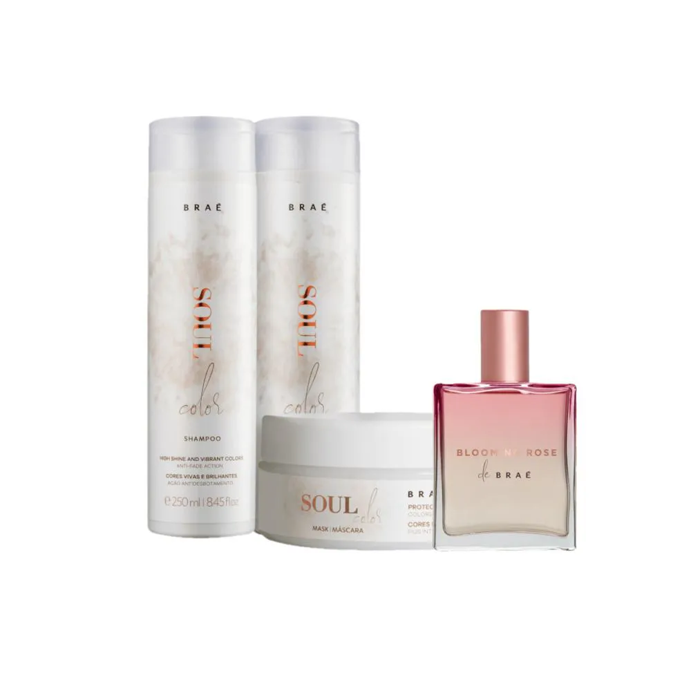 Kit Braé Soul Color Blooming Rose Quarteto (4 Produtos)
