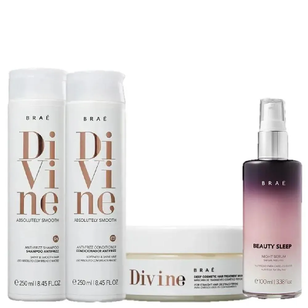 Braé Divine Duo 250ml Máscara 200ml E Beauty Sleep 100ml