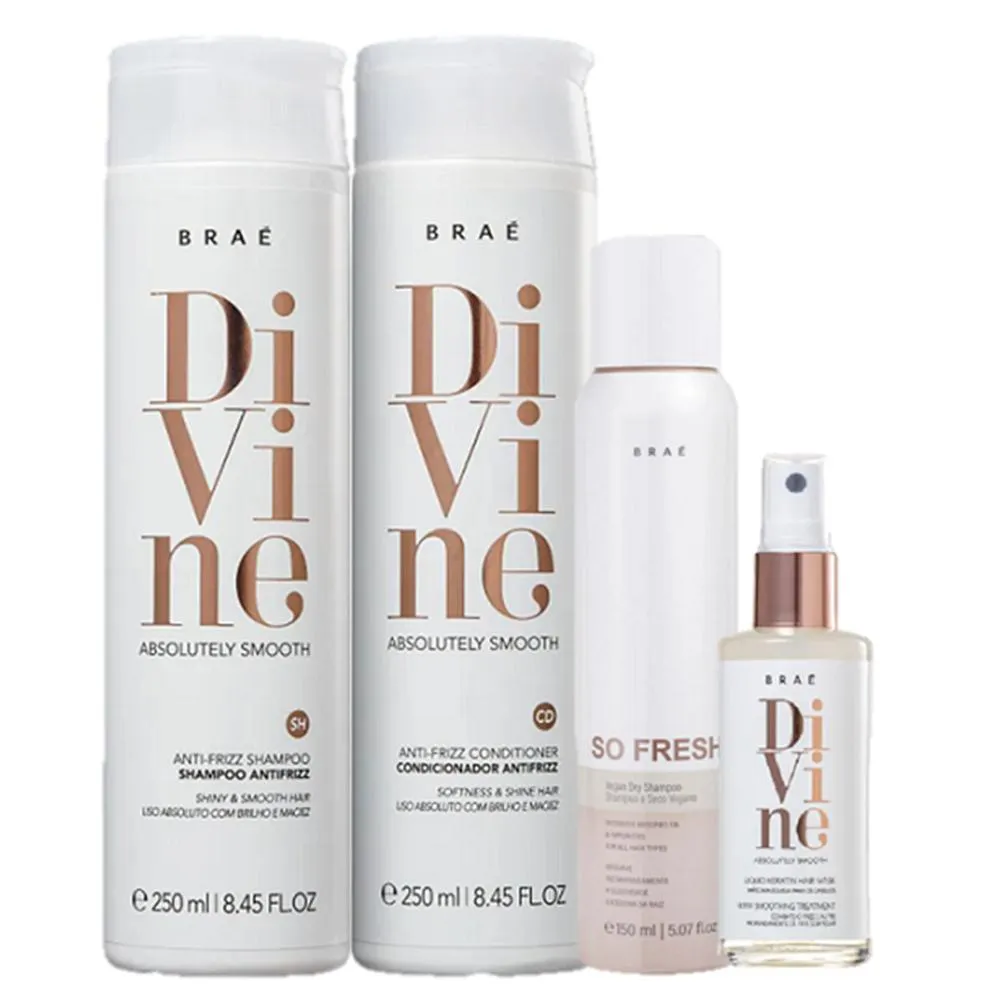 Braé Divine Duo 250ml Queratina 60ml E So Fresh 150ml