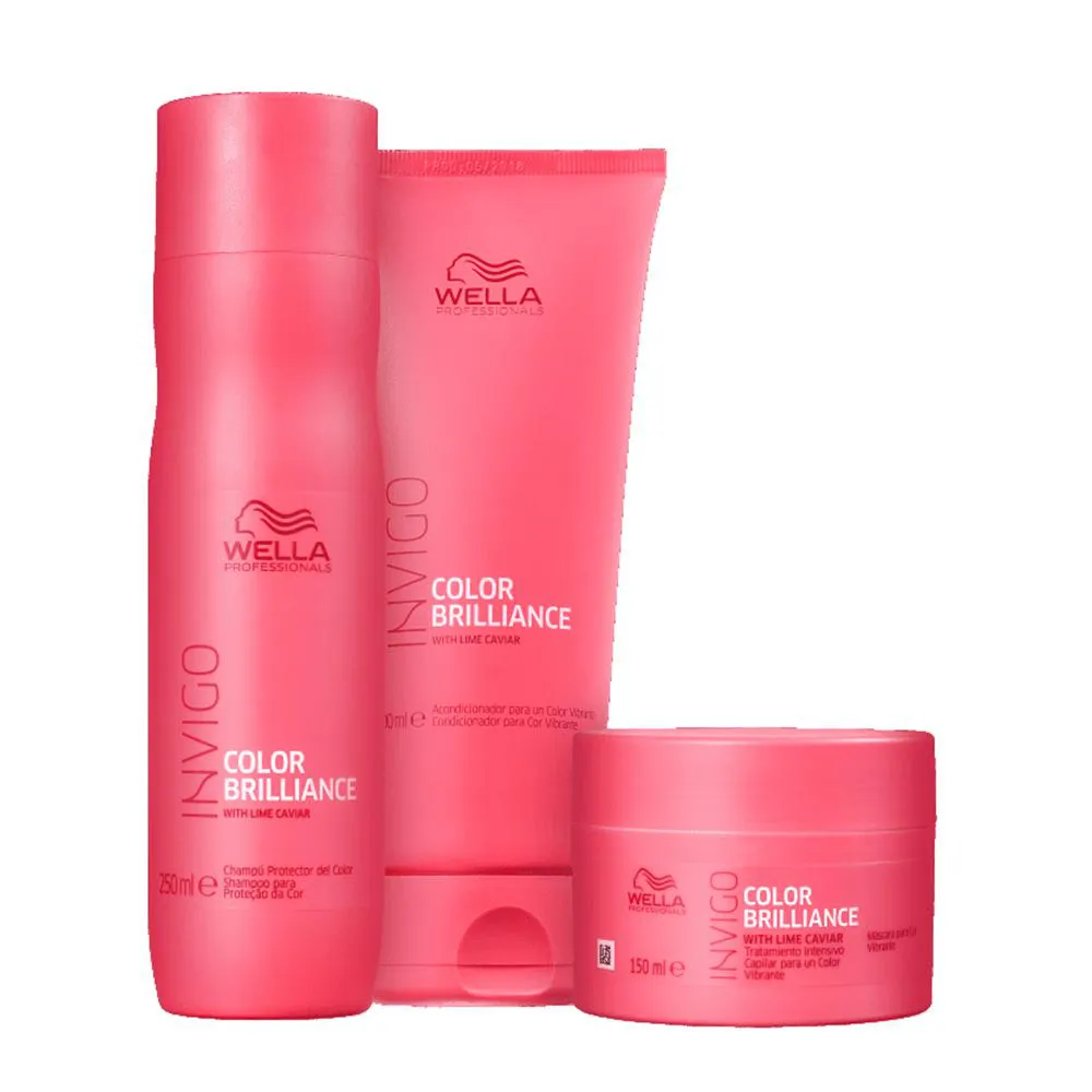 Kit Wella Professionals Invigo Color Brilliance Duo Home Care E Mascara 150ml 3 Produtos