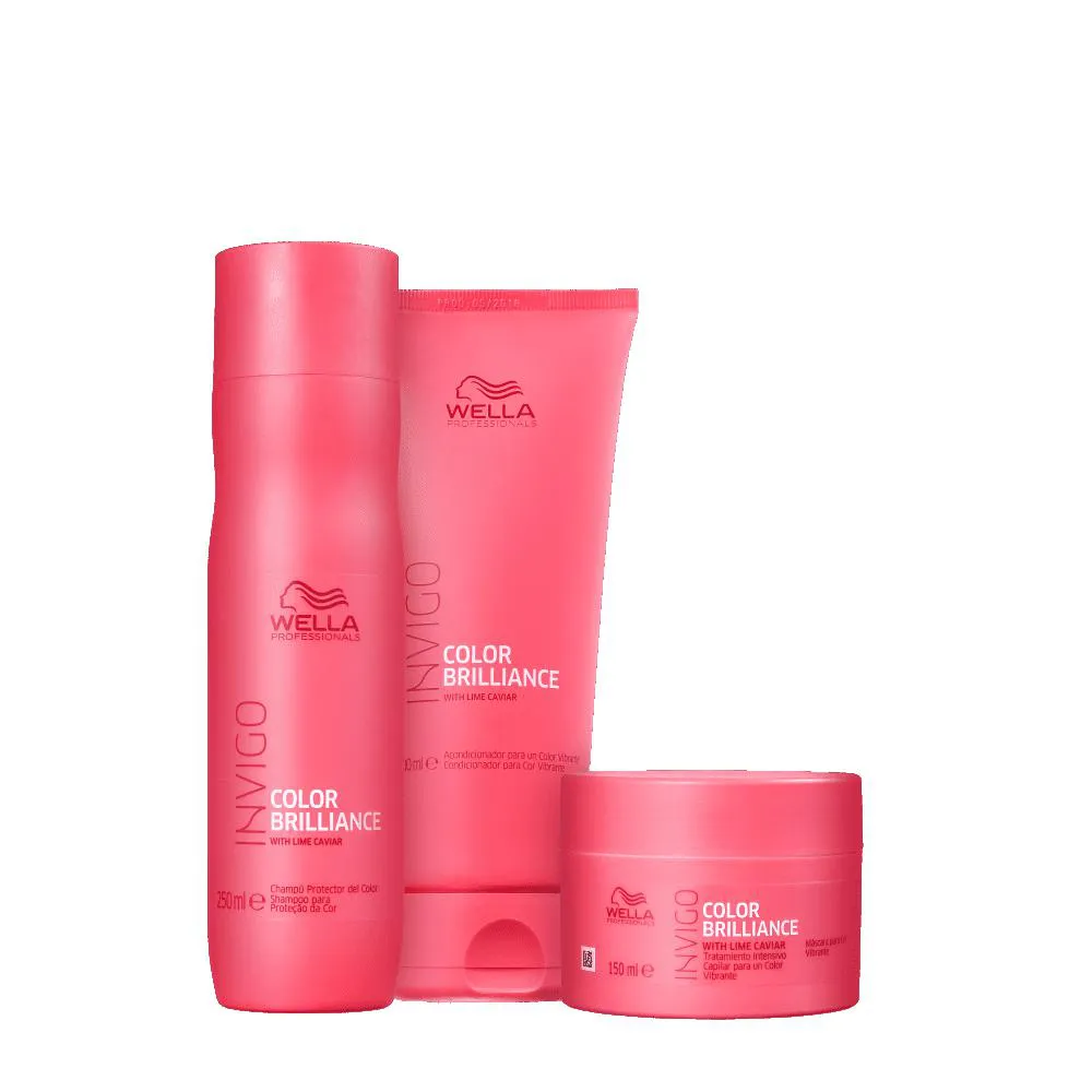 Kit Wella Professionals Invigo Color Brilliance Trio (3 Produtos)