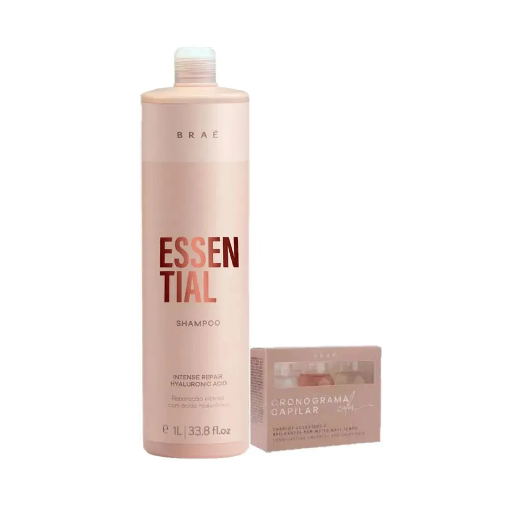 Kit Braé Essential Shampoo Cronograma Color Grande  (2 Produtos)