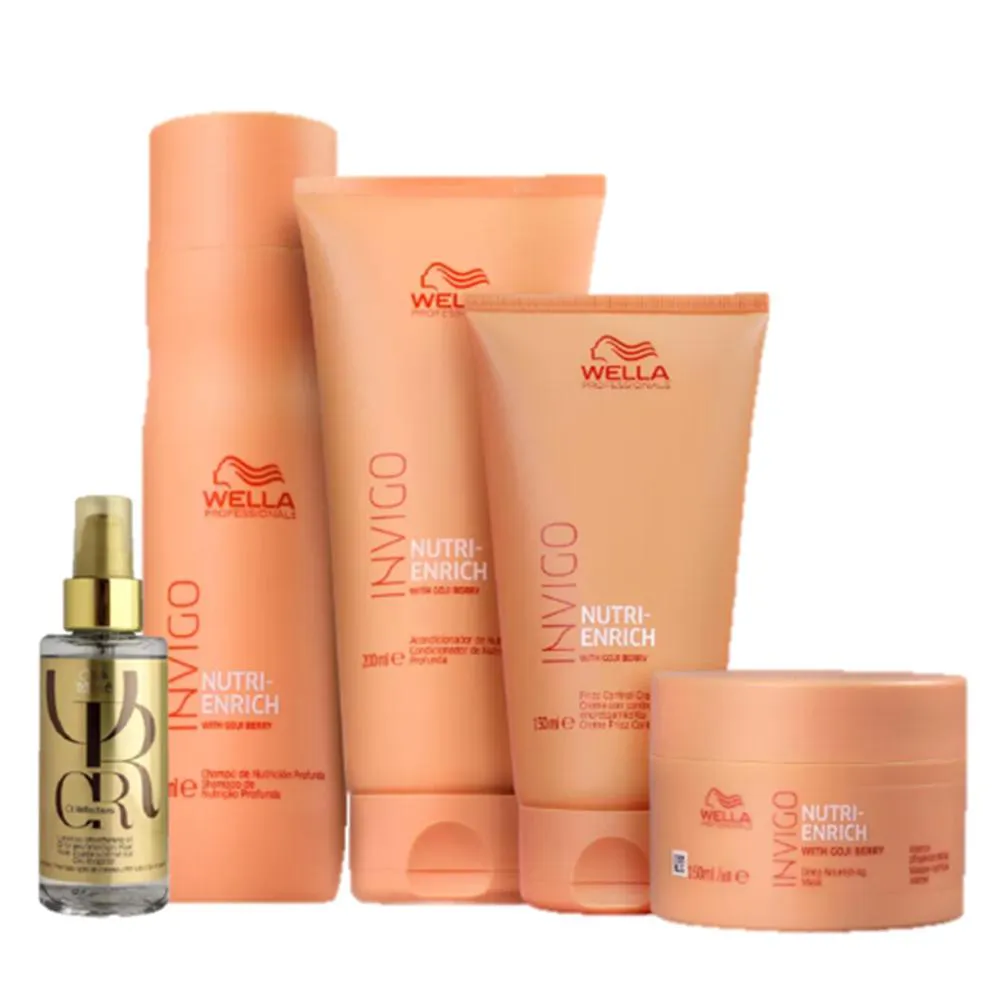 Wella Professionals Invigo Nutri - Enrich Kit Completo Home Care E Oil Reflections 100ml (5 Produtos)