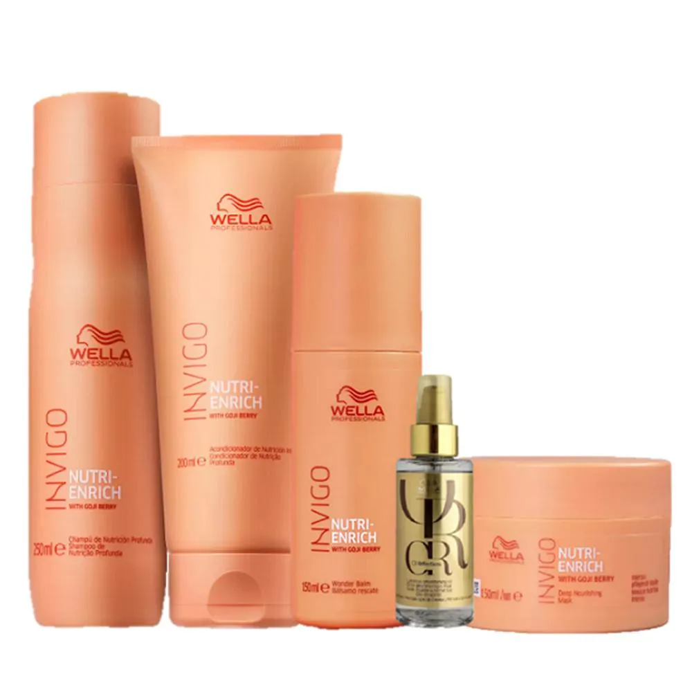 Wella Professionals Invigo Nutri - Enrich Duo Home Care Mascara Balsamo 150ml E Oil Reflections 100ml